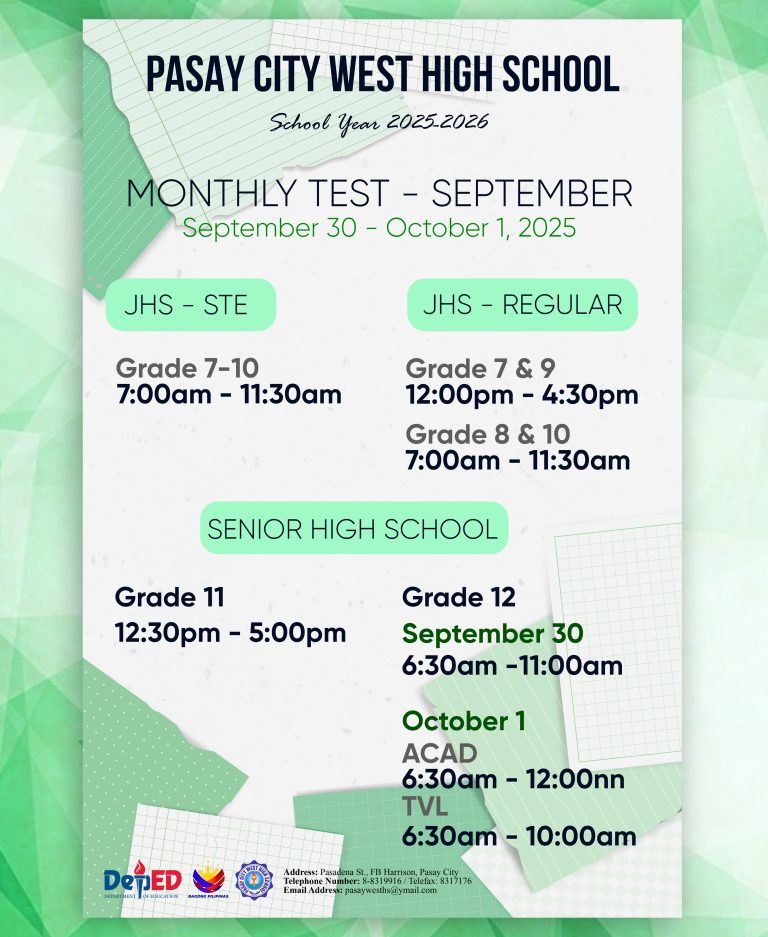 September 2025 Monthly Test